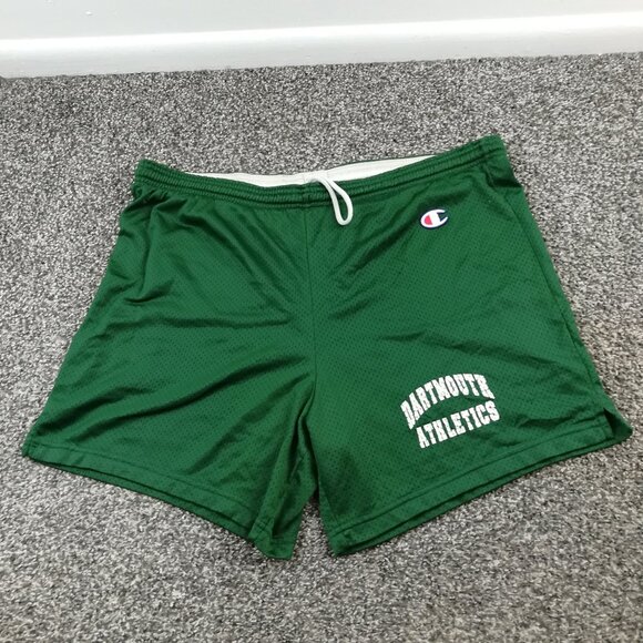 Vintage Dartmouth College Big Green Shorts Champion Mesh Gym Mens